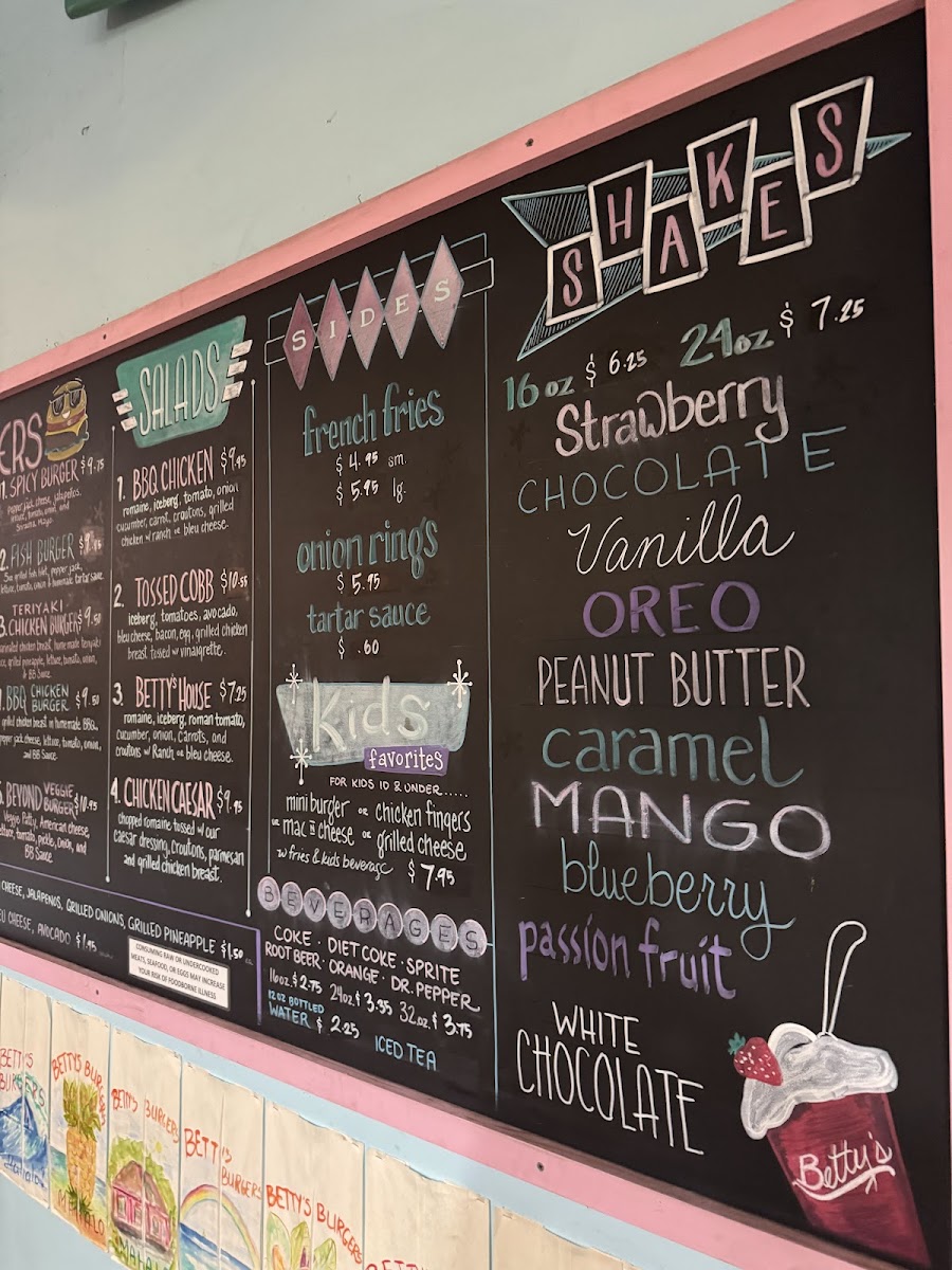 Betty's Burgers Honolulu Menu - Image 4